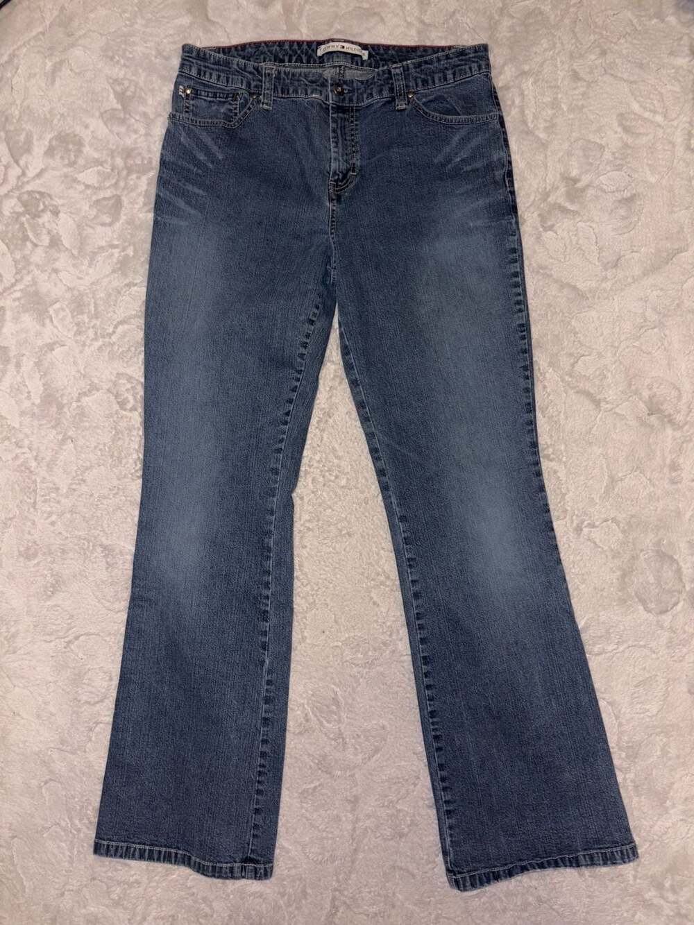 Tommy Hilfiger Women's Blue Denim Bootcut Jeans Size 12